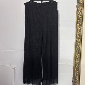 Chic Black Wide Leg Women's Pants